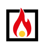 small flame with box around it